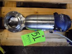 Bardiani Air Actuator S/S Butterfly Valve with Giotto Top and 80 cm Outlets (NEW)