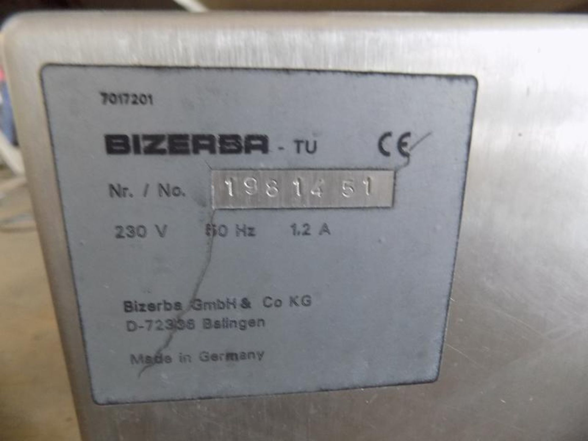 Bizerba Teflon Roll and Belt Conveyor, S/N 1981461 with Air Operated Divider and VFD, 230 V (Overall - Image 3 of 3