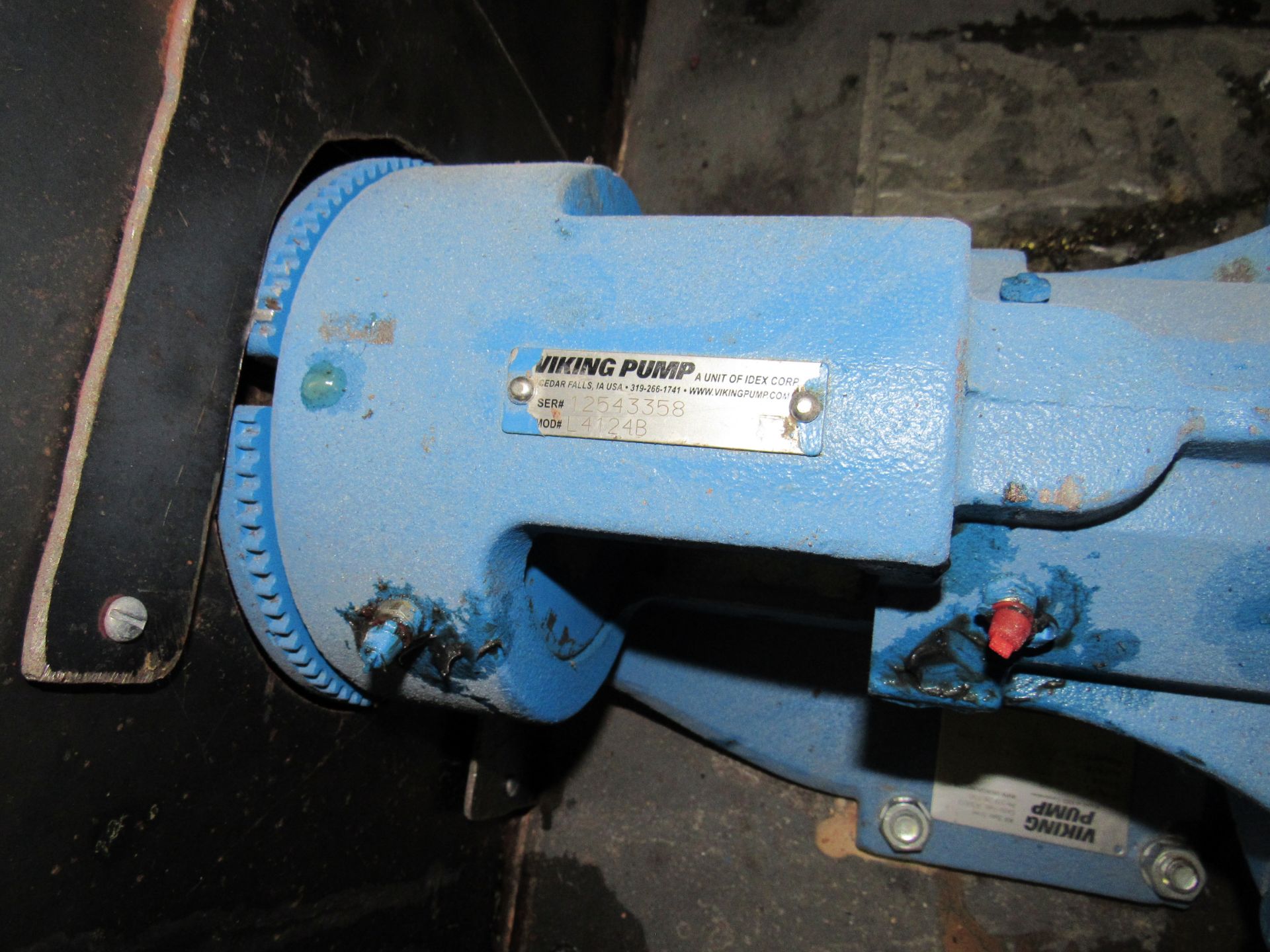 Viking Pump Model L4124B, Serial #12543358, 2" inlet and outlet with relief valve, 3HP Motor -Free - Image 10 of 14