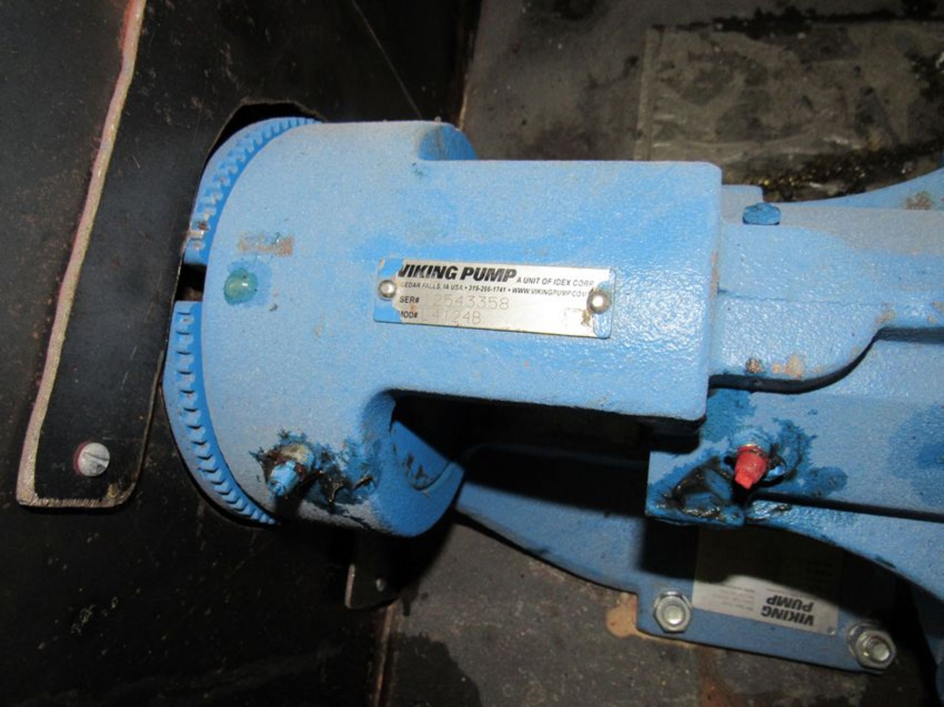 Viking Pump Model L4124B, Serial #12543358, 2" inlet and outlet with relief valve, 3HP Motor -Free - Image 4 of 14