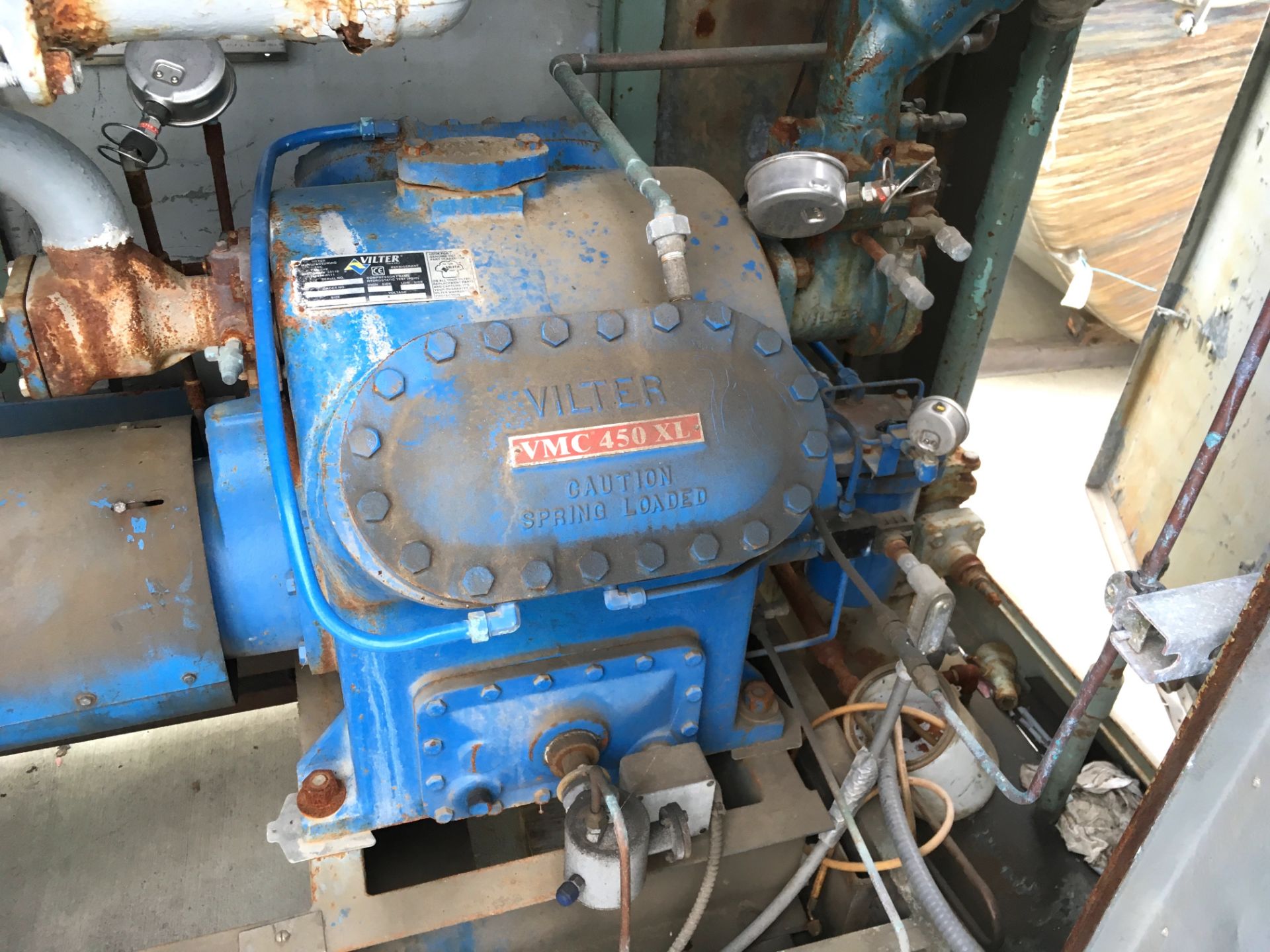 Vilter 454XL 4 Cylinder Ammonia Compressors Model: 454 XLB Serial: 81564R Last running at food - Image 6 of 11