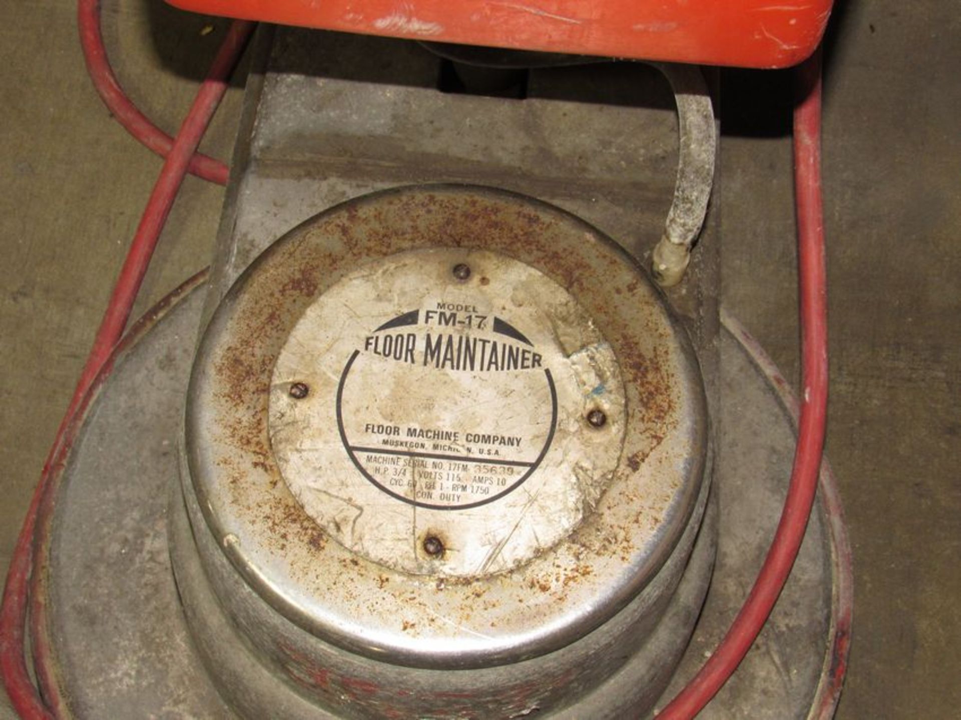 Floor Machine Company Floor Maintainer Floor Scrubber Model # FM-17, Serial # 17FM 35639, 3/4 HP, - Image 2 of 4