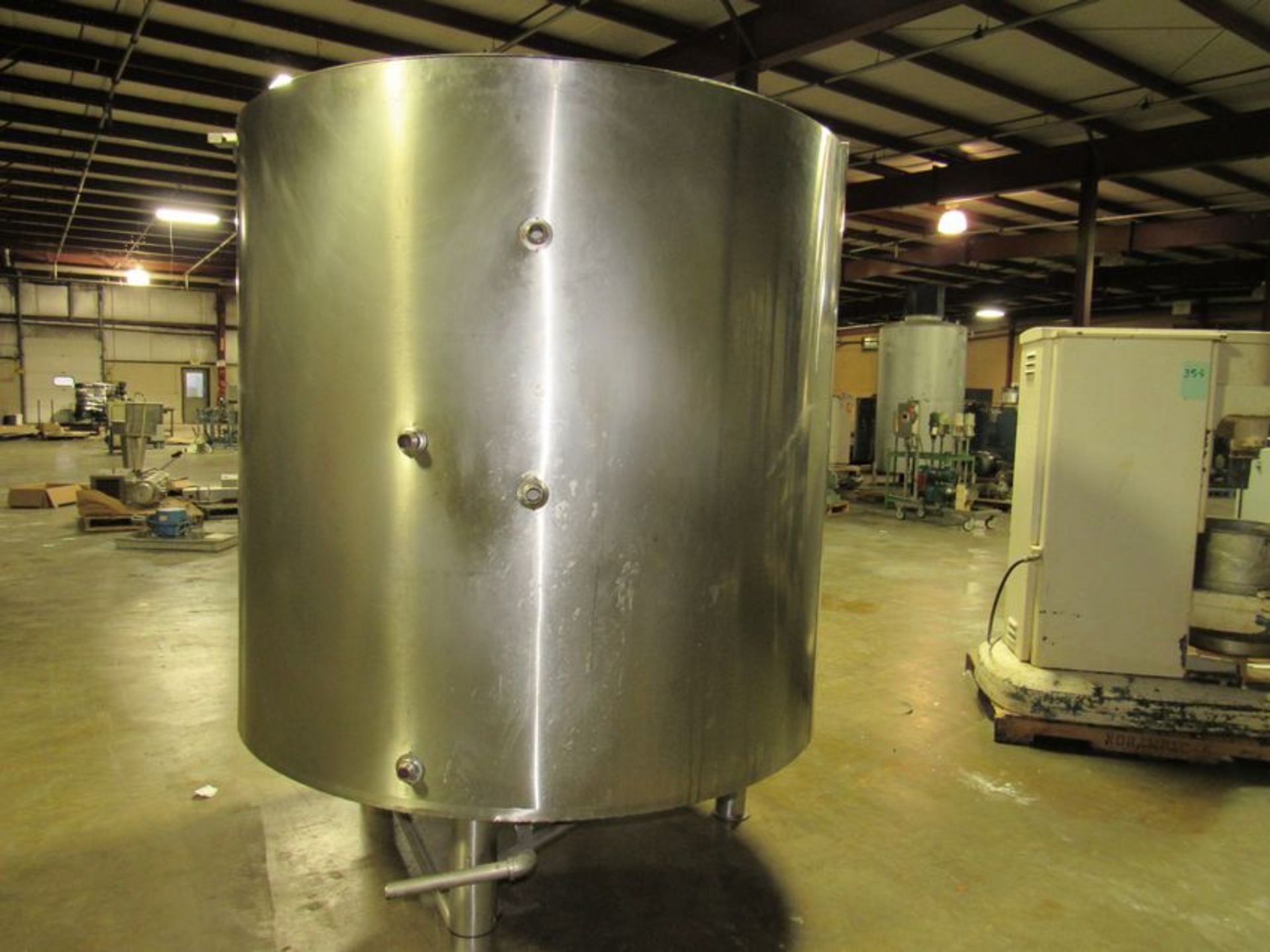 1500 liter food grade stainless steel jacketed tank in great condition. Inside approx. 4ft ft. dia - Image 11 of 11
