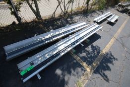 (5) Pcs. – S/S Inground Case Conveyor Pans – (2) Aprox. 10 ft., (1) 10-1/2 ft., (1) 3 ft. 2″ and