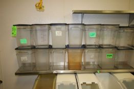 Cambro and Other 22 Qt. Plastic Bins with Lids
