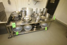 Assorted S/S Kitchen Ware includes Pots, Pans, Inserts, Graders, S/S Bowls and Other Ware