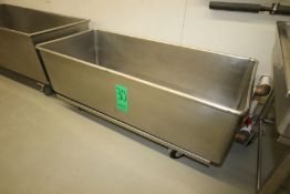 Aprox. 59-1/2"" x 25-1/2"" x 17"" Deep S/S Portable Drain Tote