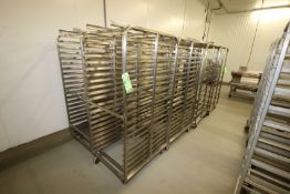 Portable S/S Double Pan Racks, Aprox. 36" L x 26-1/2" W with Top Mounted Rack (Utilized for Rotating