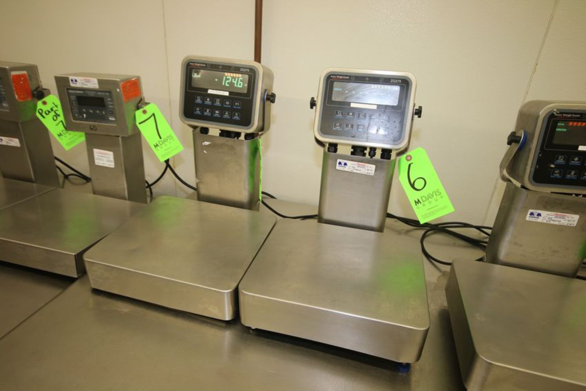 Avery Weigh-Tronix Digital Scales, Model ZQ375, S/N 144550670 and S/N 144550657 with 13-1/2" x 12"