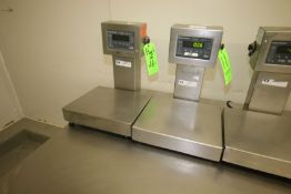 Weigh-Tronix Digital Scales, Model 016233 and S/N 02680 with 13-1/2" x 12" Platform, Capacity 30