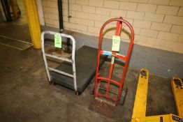 Wesco 2-Wheel Hand Truck and (1) Push Cart