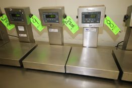 Weigh-Tronix Digital Scales, Model QC-3265, S/N 004325 and S/N 026938 with 13-1/2" x 12" Platform,