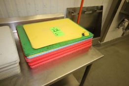 Colored Cutting Boards - Overall Dimensions (2) Aprox. 20" x 15" and (10) 24" x 18" including (1)