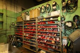 (3) Storage Shelves with Contents and Belt Inventory includes: Socket Set, Switches, Spare