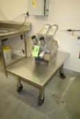 TS Design Pneumatic Dicer, Mounted on Portable S/S Cart