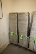 S/S Pans with Carts, Pan Size 24-1/2" L x 17-1/2" W x 1" Deep