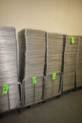 S/S Pans with Carts, Pan Size 24-1/2" L x 17-1/2" W x 1" Deep