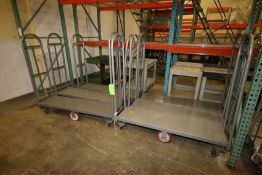 Aprox. 60" L x 16" W Long Carts with (2) End Handles