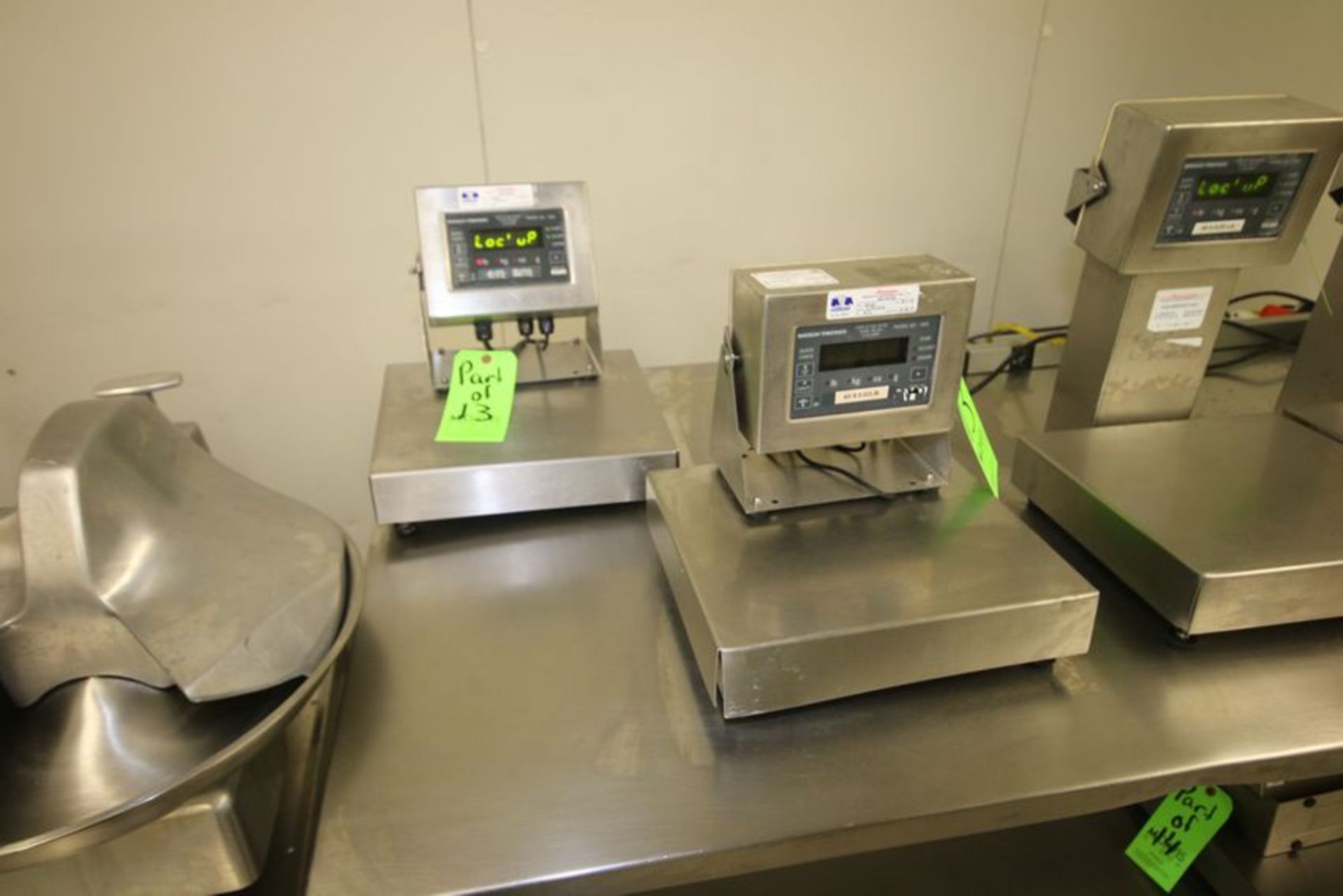 Weigh-Tronix Digital Scales, Model QC-3265, S/N 019046 and S/N 041714 with 13-1/2" x 12" Platform,