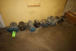 Spare Motors and Drives from 3/4 hp to 10 hp by Winsmith, Baldor, Nema and Others