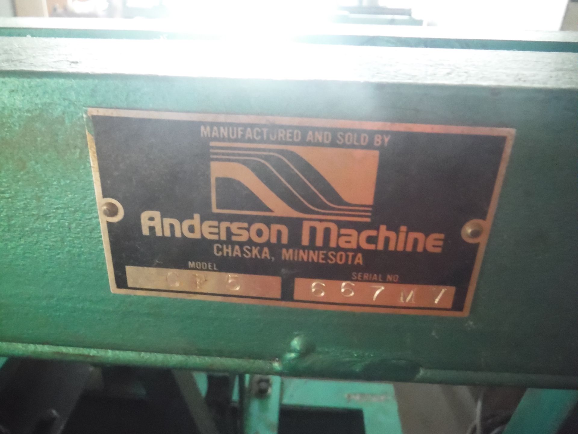 (1) '' ANDERSON MACHINE '' PNEUMATIC FOAM FILLING MACHINE , MOD: CF5 - Image 6 of 6