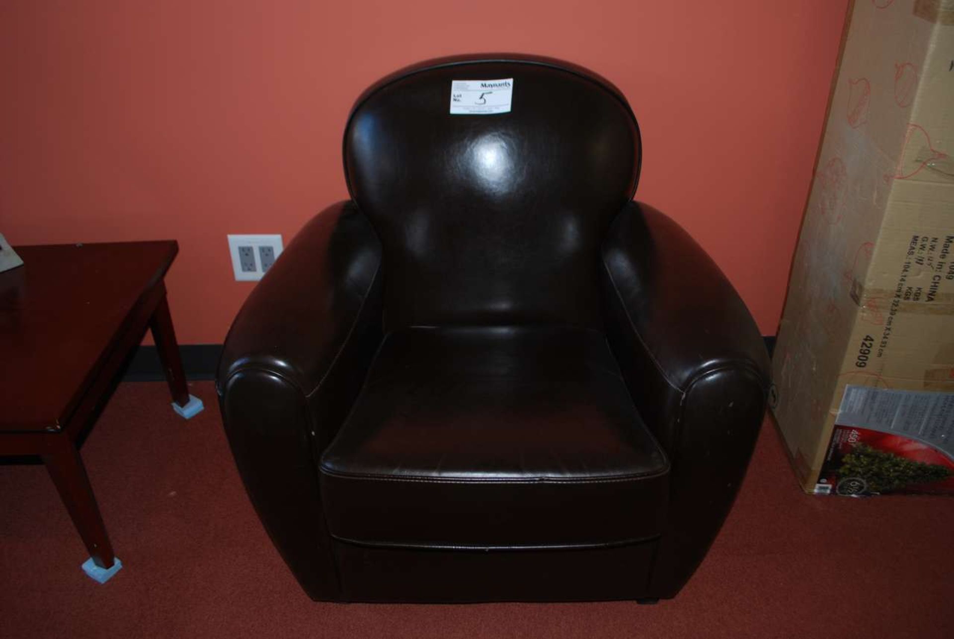 Black club chair