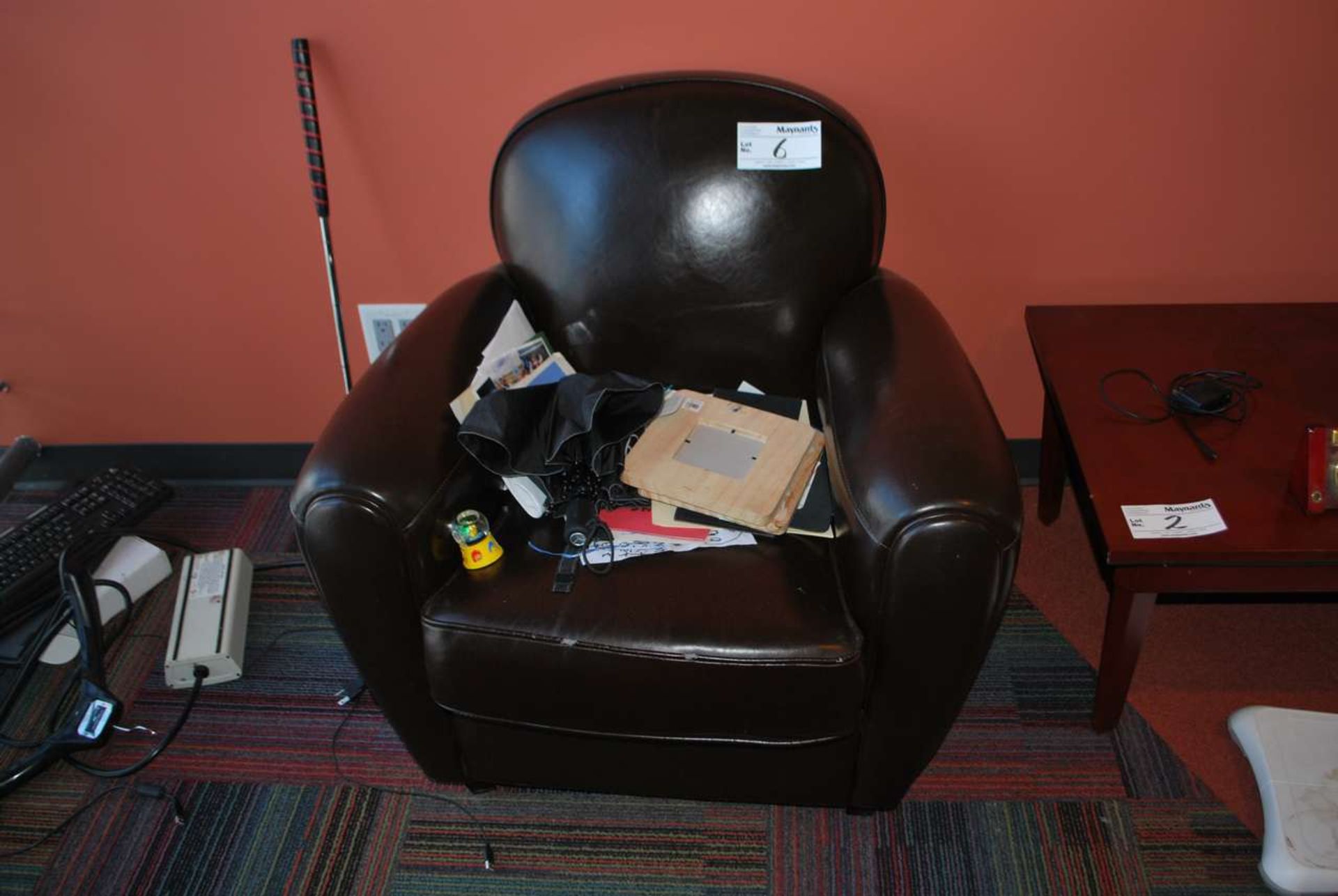 Black club chair