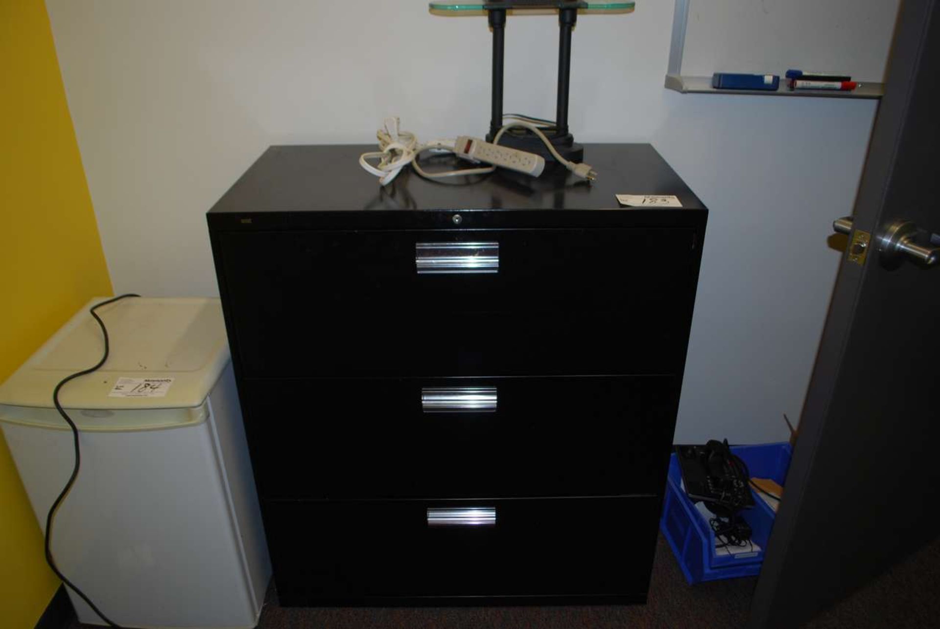 Hon Black 3 door file cabinet