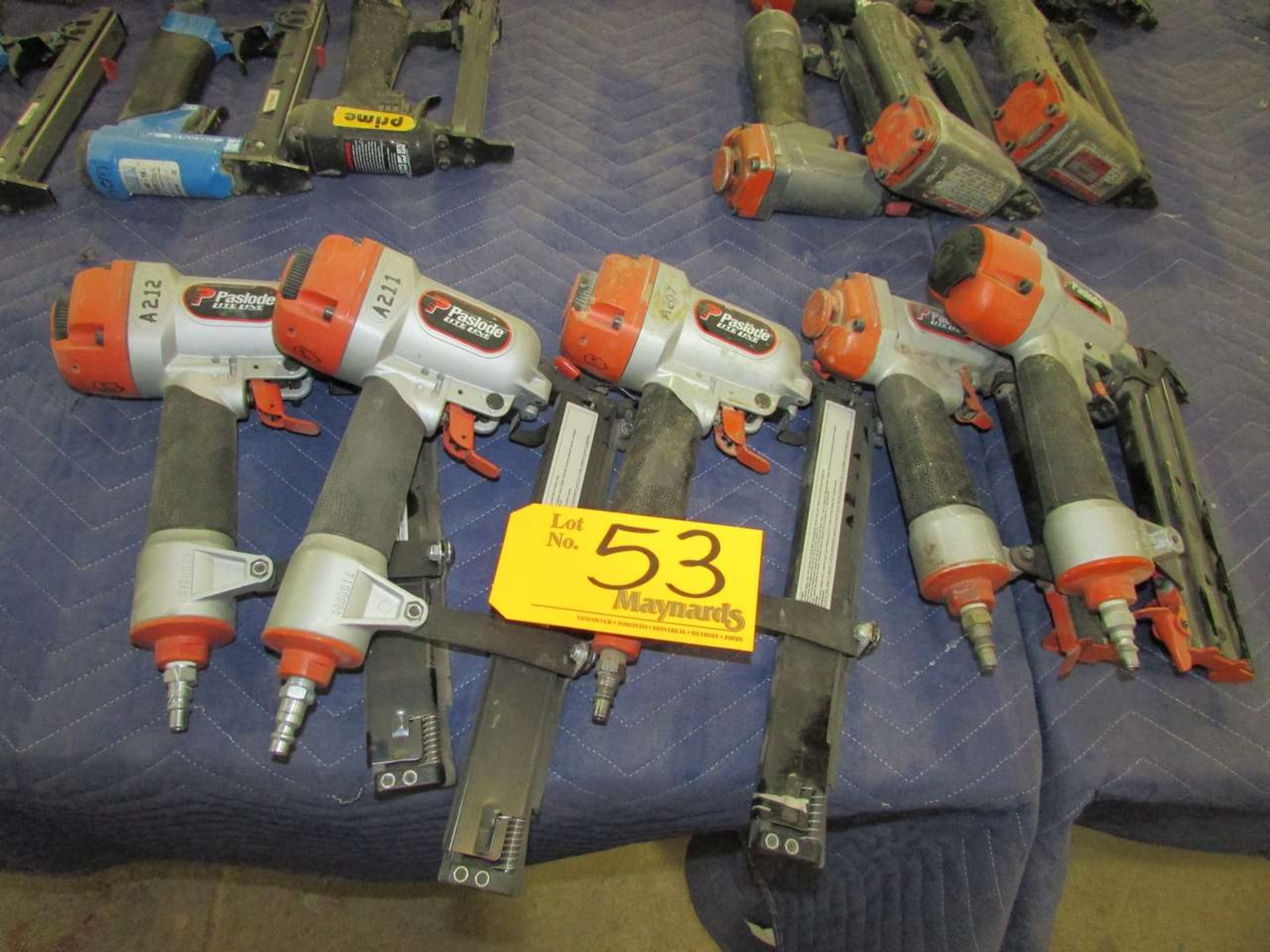 Paslode (5) Pneumatic Staplers/ Brad Nailers