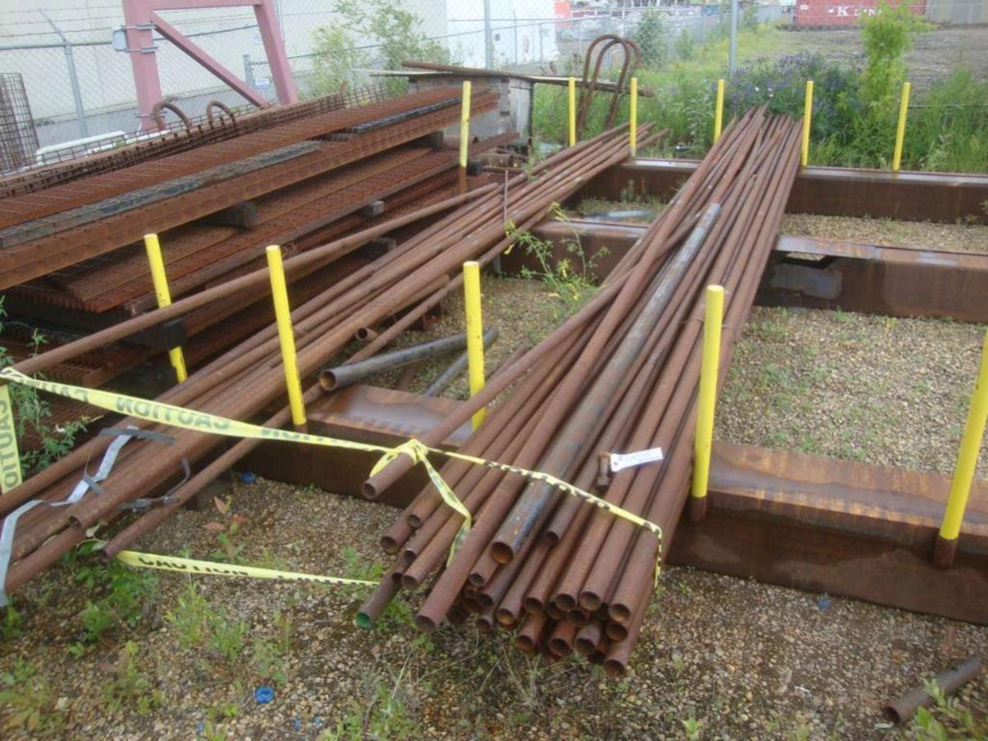 Lot of marked steel pipe