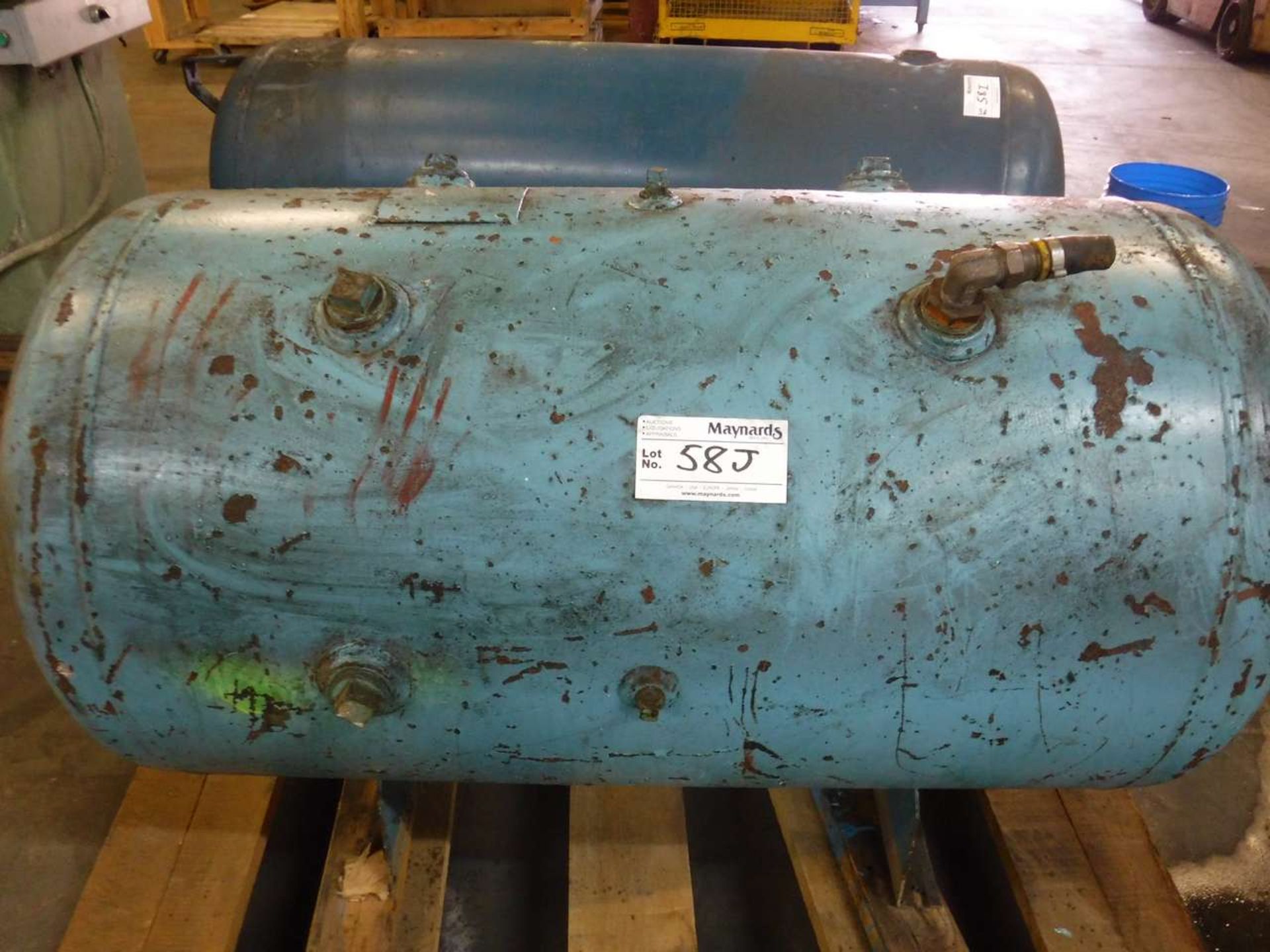 Small Blue Steel Air Tank