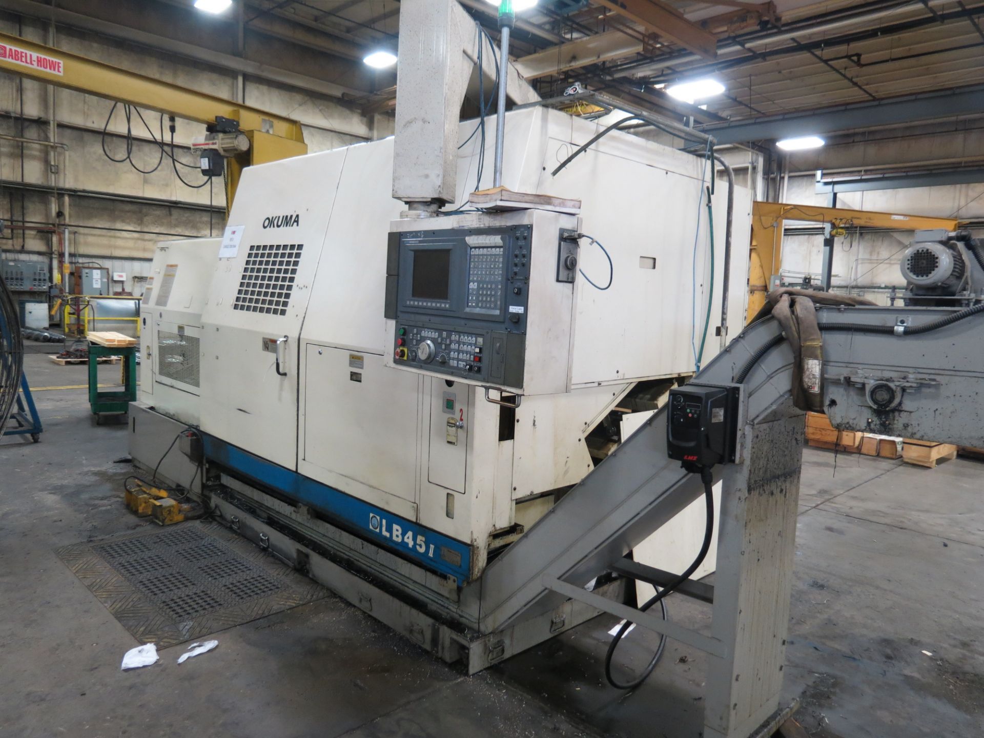 Okuma LB-45II CNC Hollow Spindle Turning Center, OSP 7000L control, 7" bore, 24" Dual chuck, - Image 4 of 8