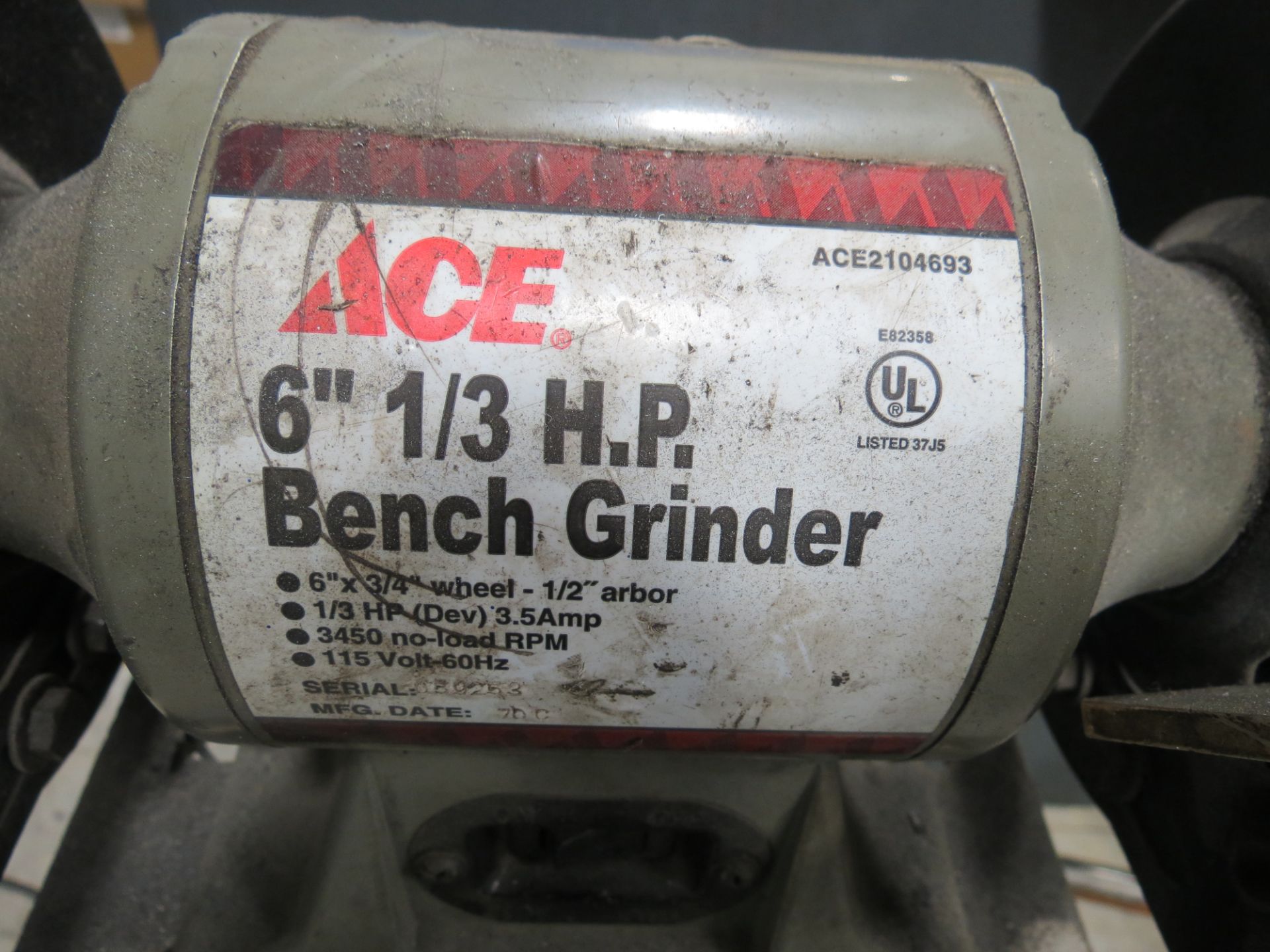 ACE 6" 1/3 HP Double End Grinder - Image 3 of 3