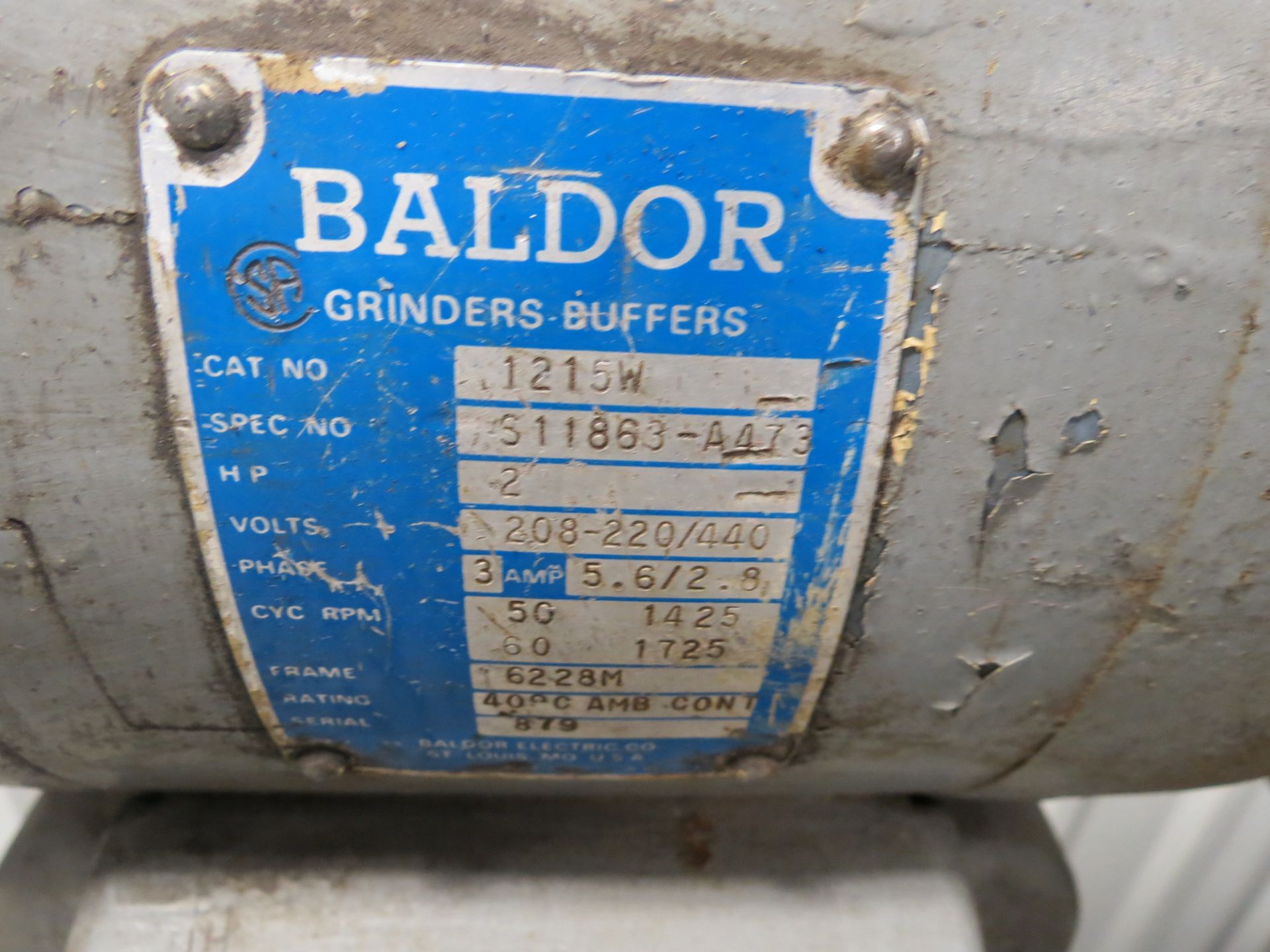 Baldor 2 HP Double End Grinder & Buffer - Image 3 of 3