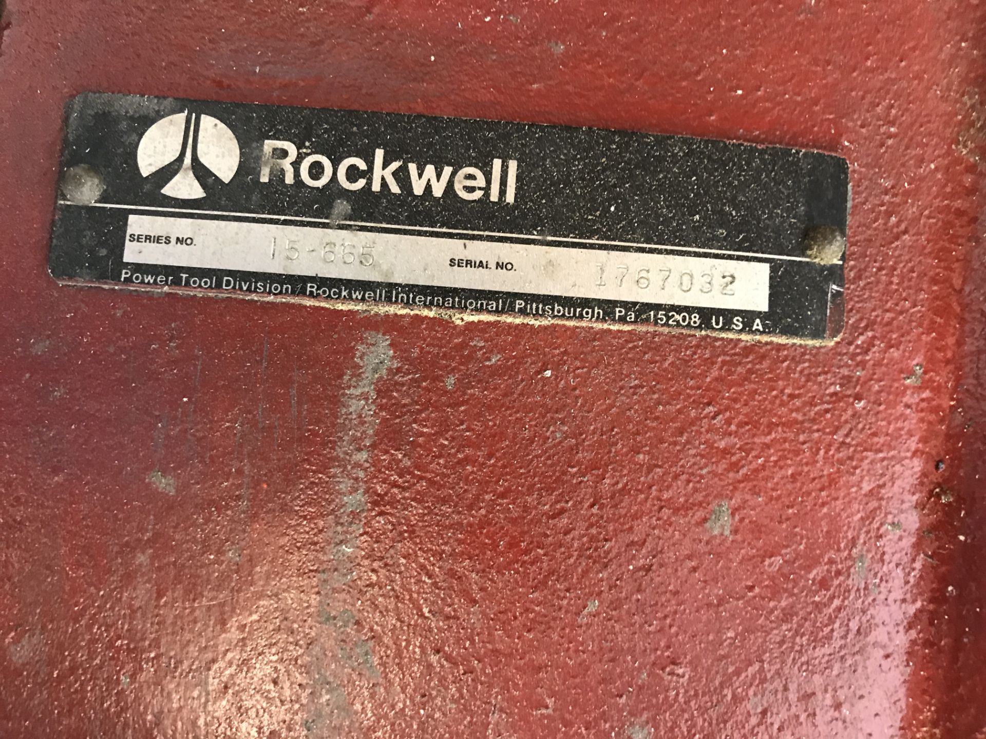 Rockwell Drill Press - Reverse Spot Face Setup; Model 15-665; Serial # 1767032; Includes Foot - Image 3 of 4
