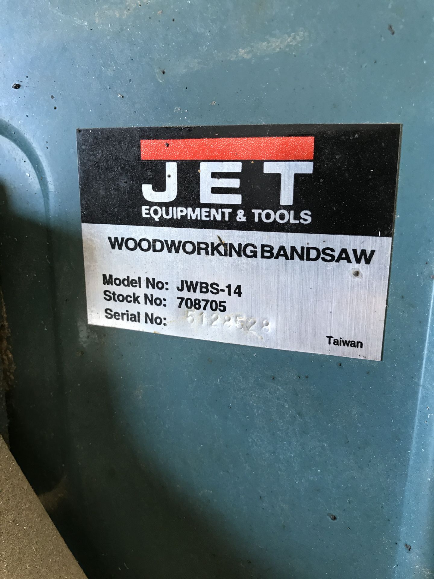 JET 14" Bandsaw; Model JWBS-14; Serial #5128528; - Image 4 of 5