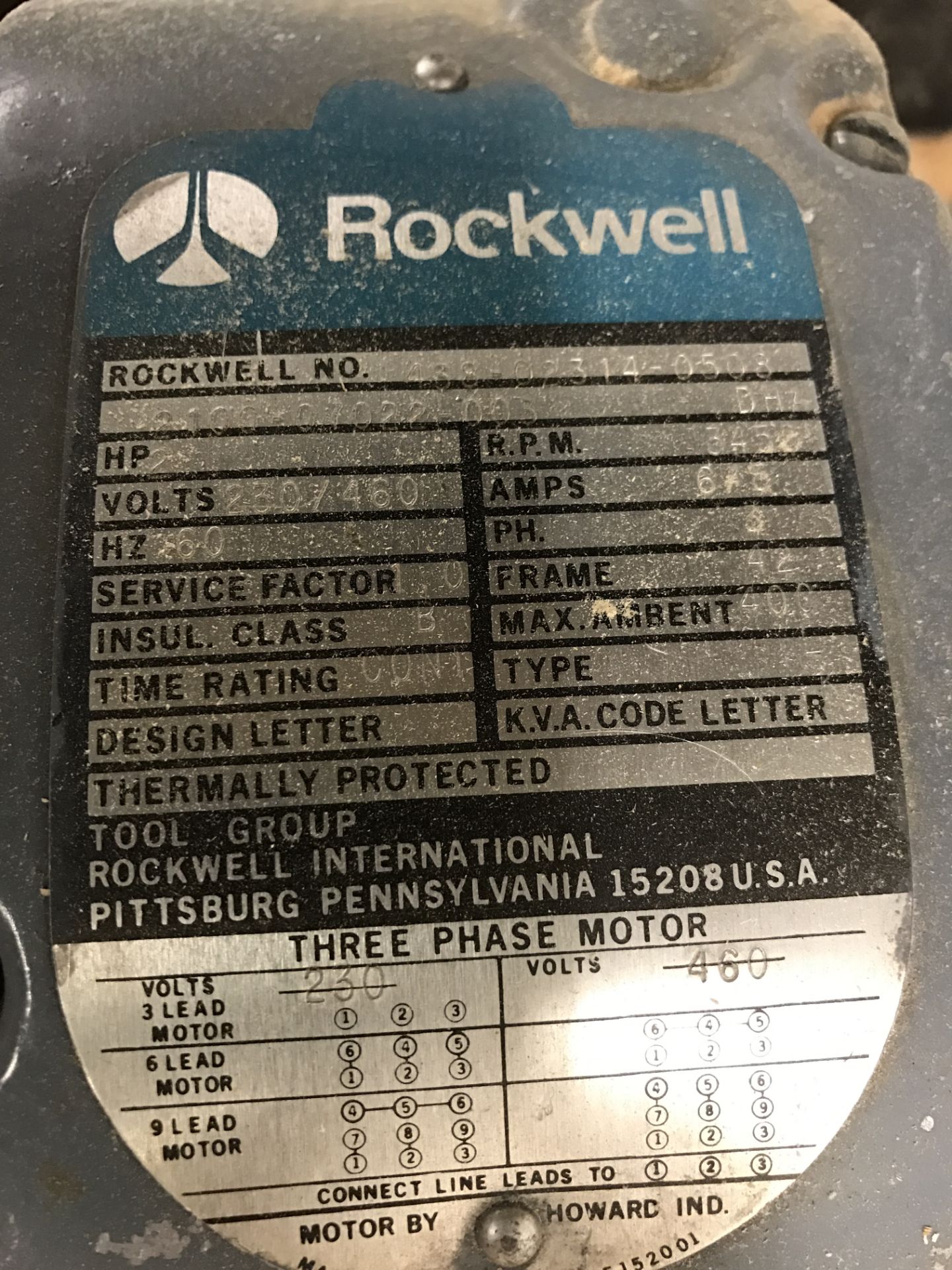 Delta Rockwell 10" Radial Arm Saw & Table; 3Ph 230V/460V; 3450 RPM; - Image 3 of 3