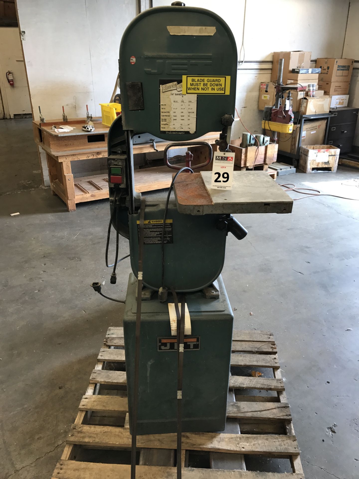 JET 14" Bandsaw; Model JWBS-14; Serial #5128528;