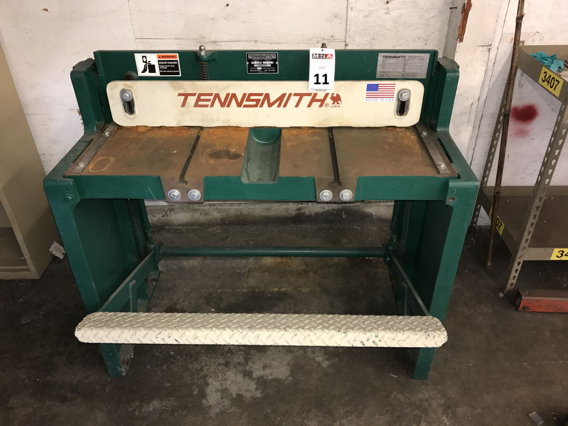 Tennsmith Shear 36" 16 Gauge Capacity; Model T36; Serial # 07402; - Image 3 of 6