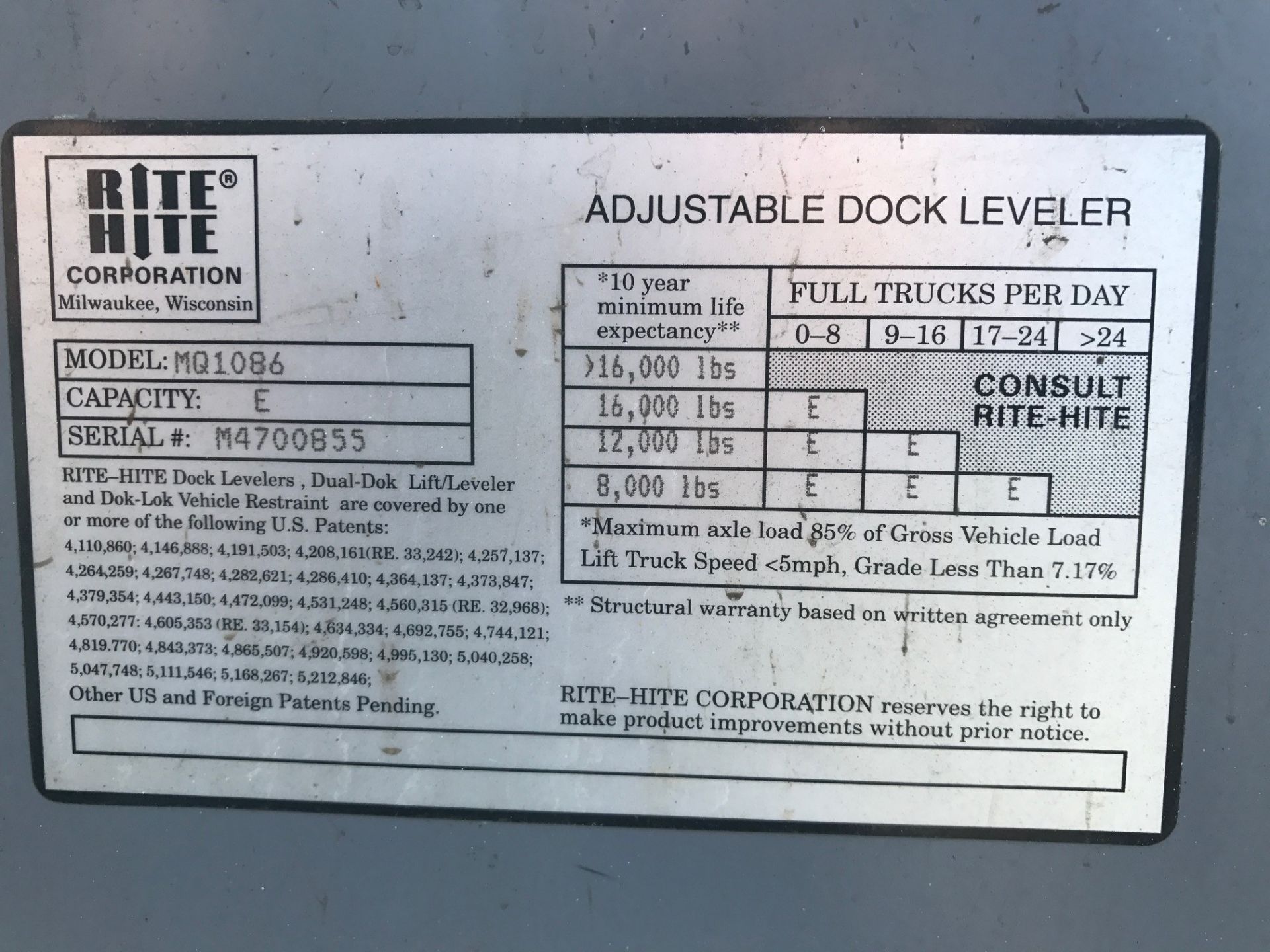 4 Rite Hite Dock Levelers - Image 6 of 6