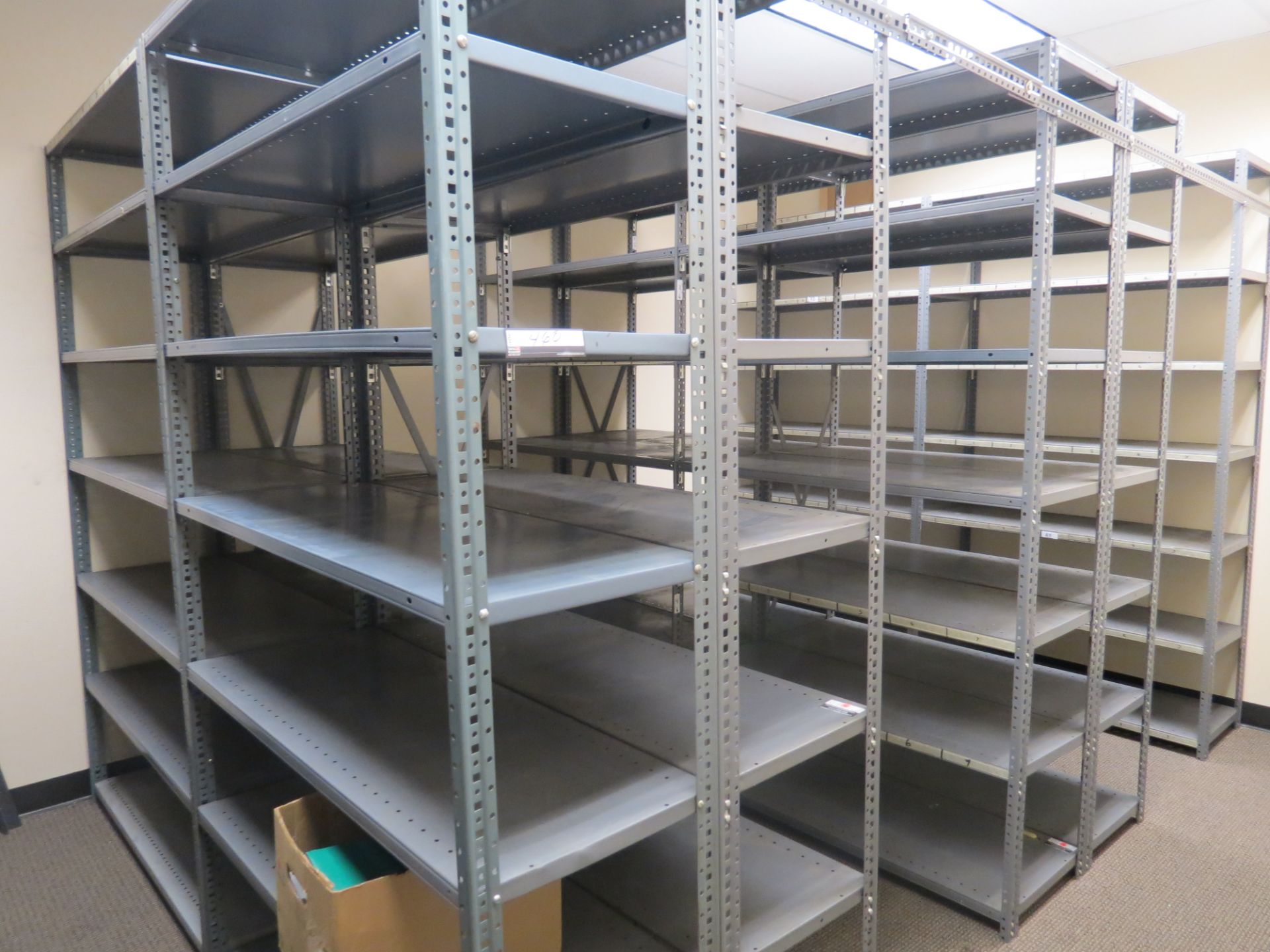 Lot of Lightweight metal shelf racks - Image 2 of 2