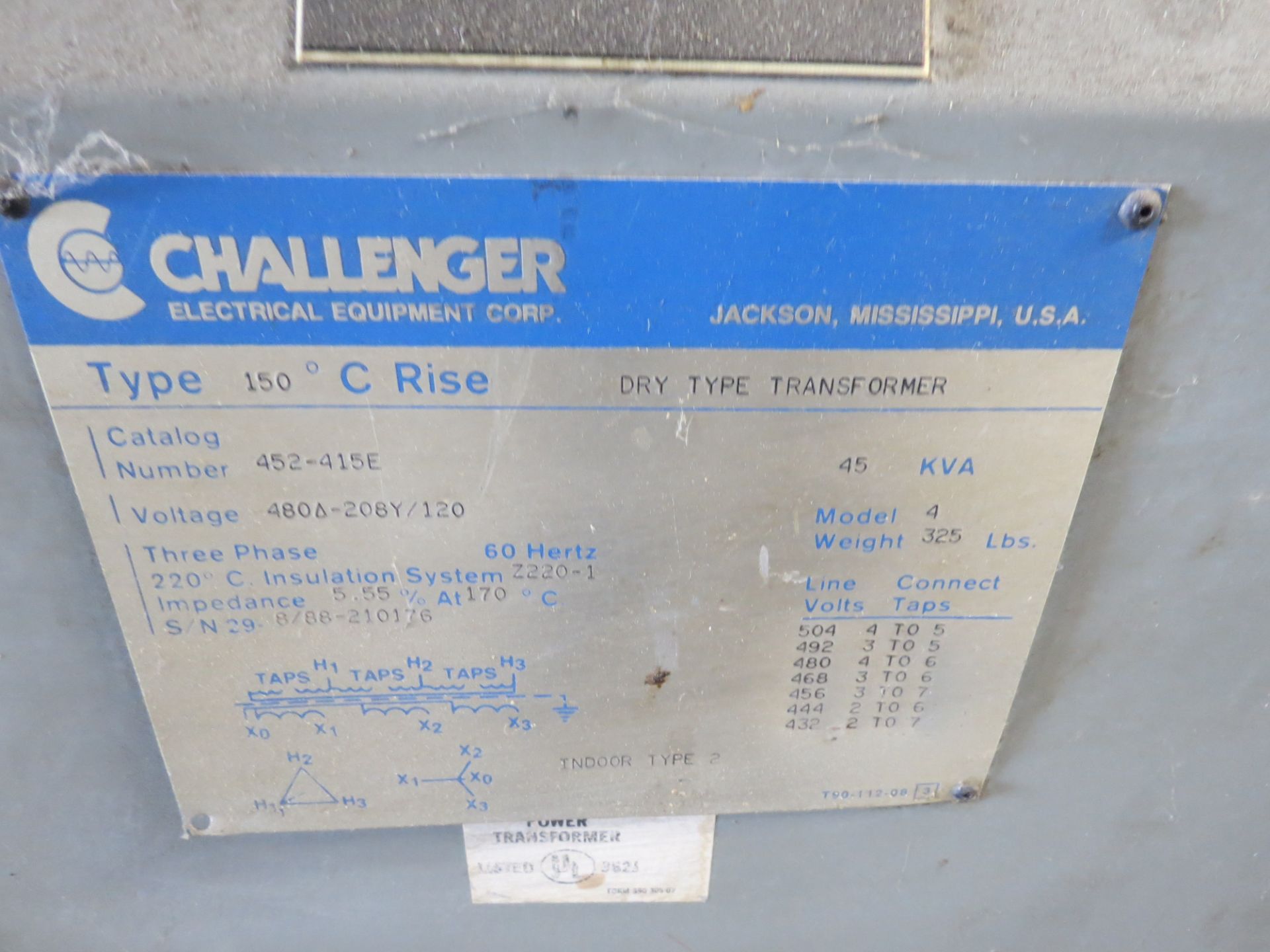 Challenger dry transformer 45 KVA - Image 3 of 3