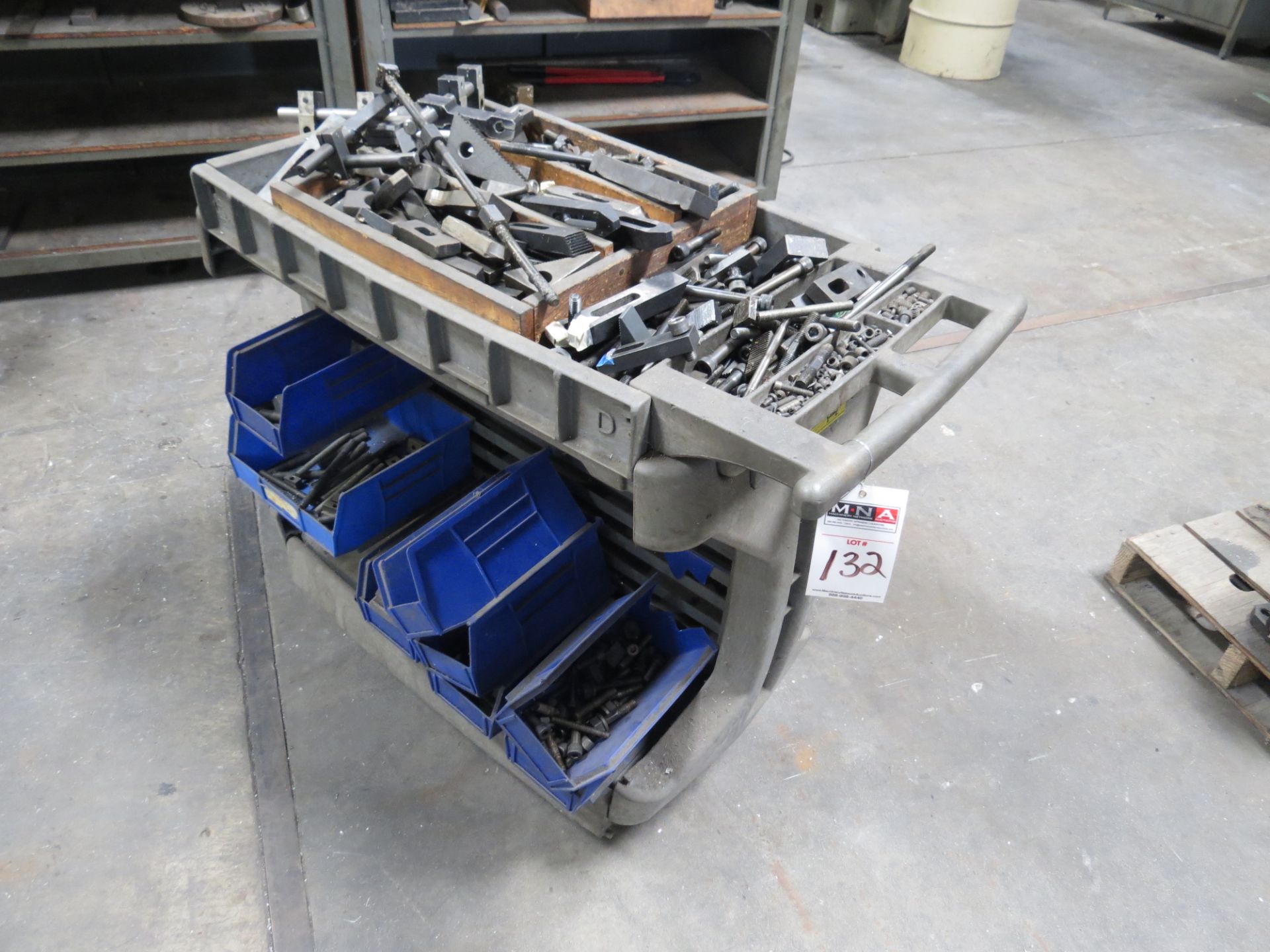 plastic cart w/mill hold downs