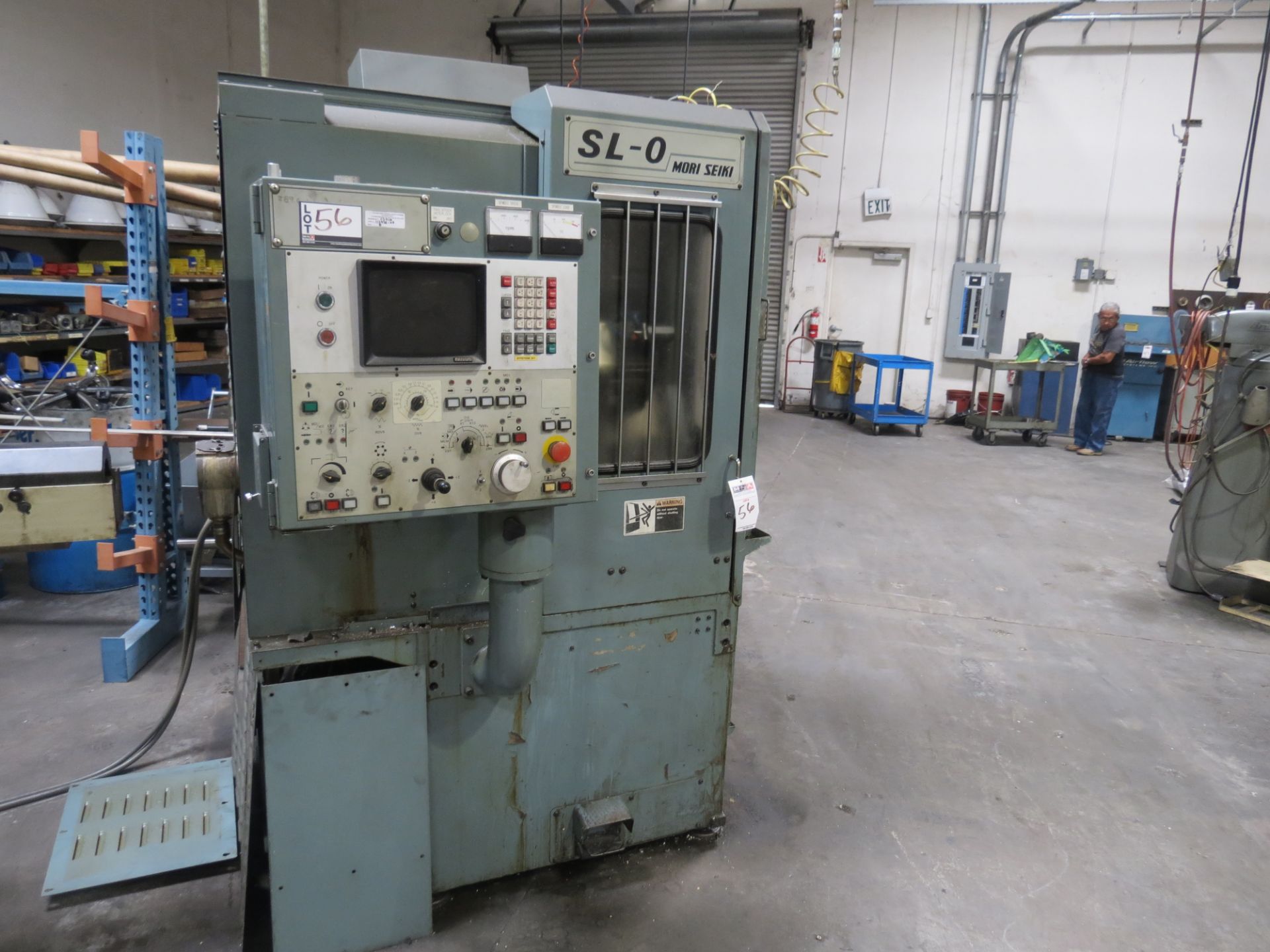 Mori Seiki SL-0 CNC Chucker, Fanuc 3T, 7.5" turning diam., 1.7" bore, collet chuck, S/N 618 - Image 2 of 3