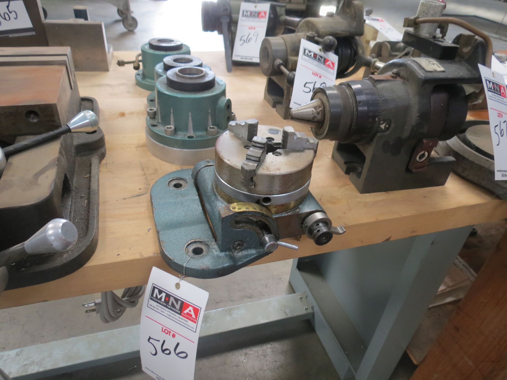 PHASE 2 ROTARY TABLE W. 5 C COLLET HOLDERS