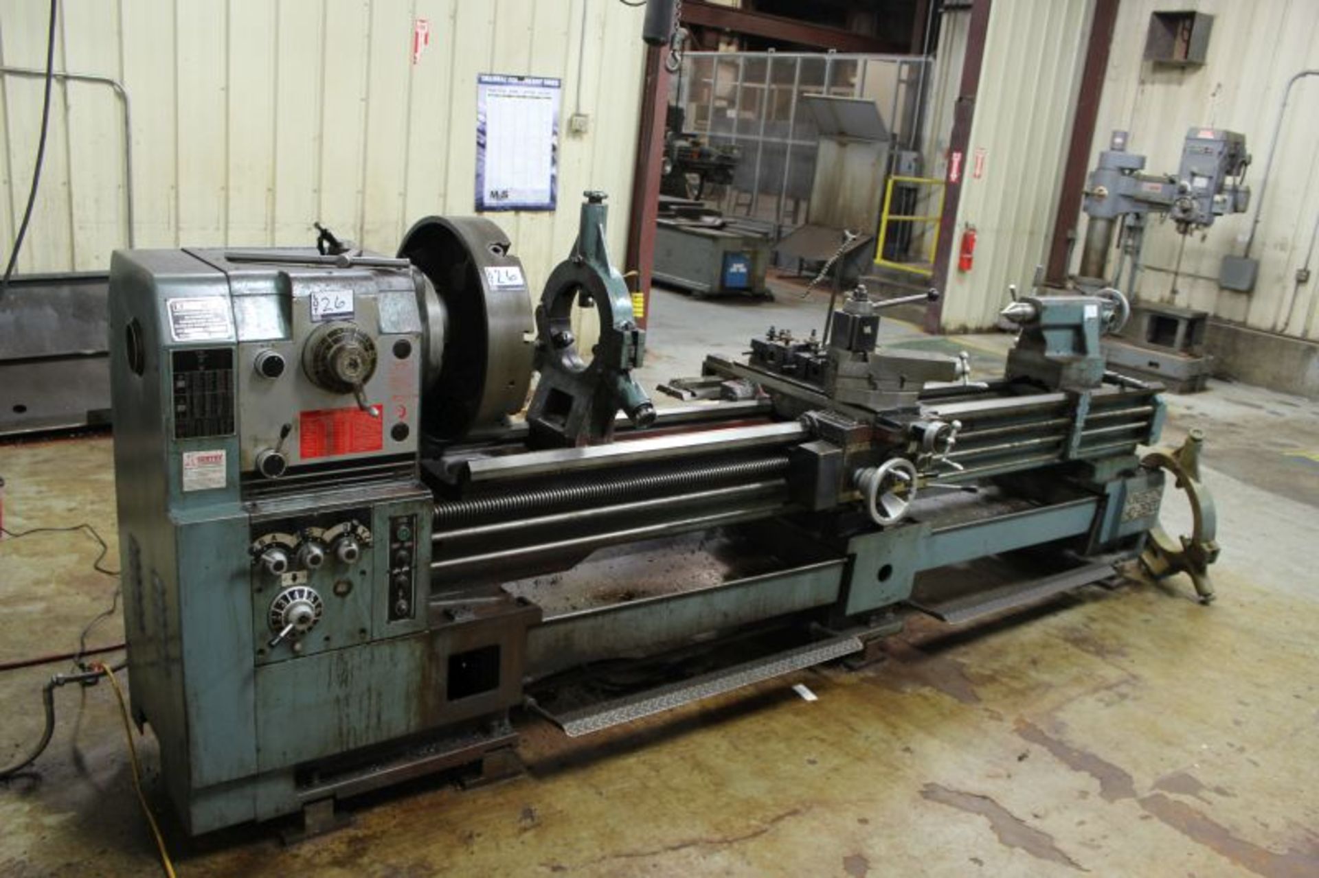 KINGSTON 26" X 120" GAP BED ENGINE LATHE MODEL NUMBER HD26120 SERIAL NUMBER CH08861 W. ALORIS TOOL - Image 2 of 5