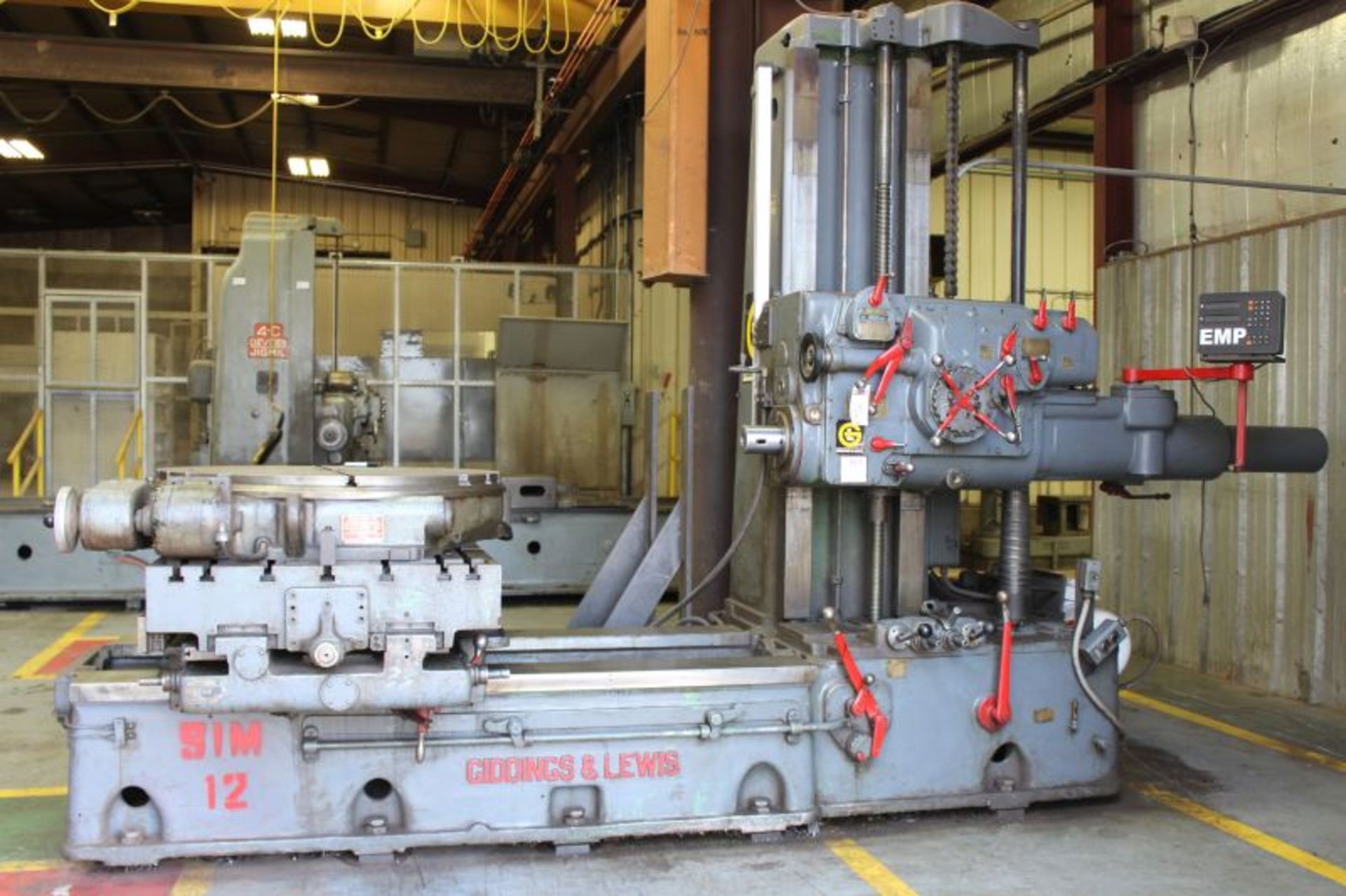 GIDDINGS & LEWIS HORIZONTAL BORING MILL 36" X 62" TABLE MODEL NUMBER 340T SERIAL NUMBER 6167 W.