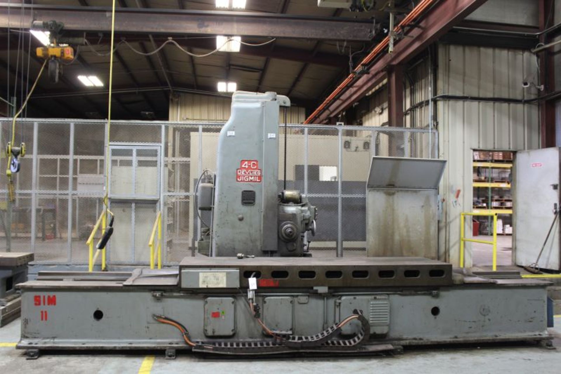 DEVLIEG 4C JIGMIL HORIZONTAL BORING MILL 38" X 120" TABLE MODEL NUMBER 4C S/N 7-190