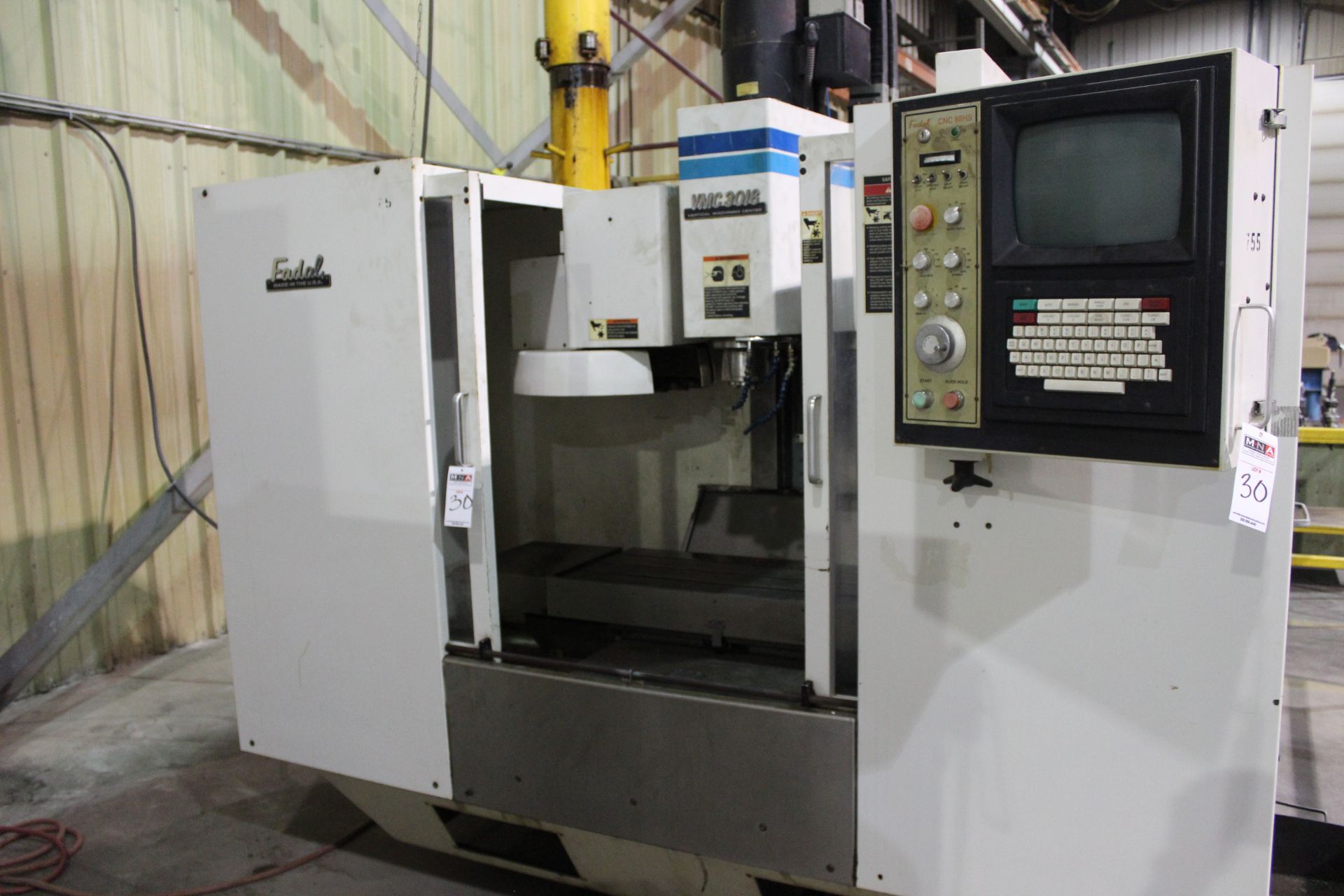 Fadal VMC-3016 Vertical Machining Center, 30” x 16” x 28” travels, CT40, 21 ATC,10K RPM, s/n - Image 4 of 9