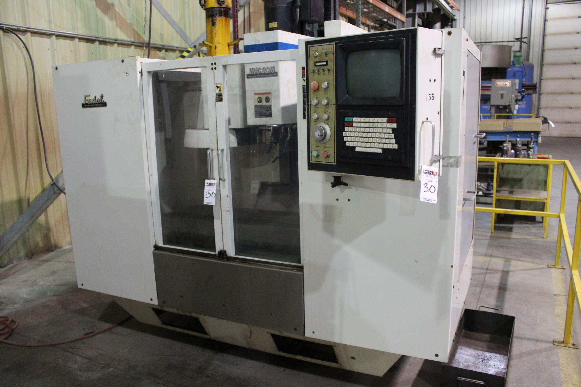 Fadal VMC-3016 Vertical Machining Center, 30” x 16” x 28” travels, CT40, 21 ATC,10K RPM, s/n